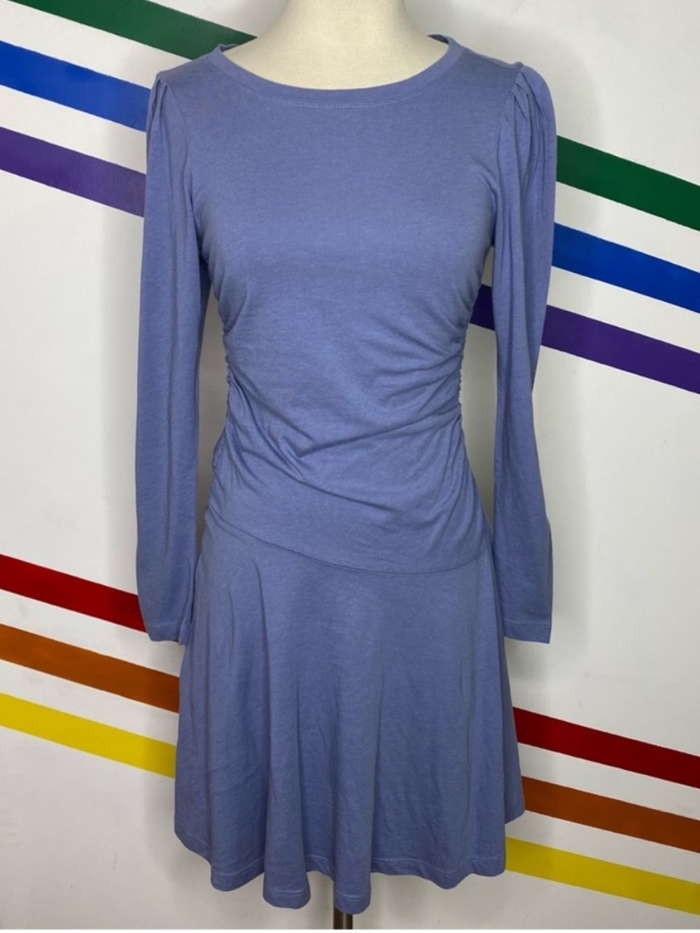 New Daily Practice by Anthropologie Ruched Mini Dress - Periwinkle Blue Size XS